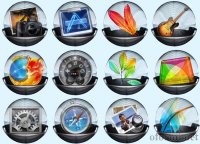 Glass icons
