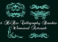 Calligraphy Elements Photoshop Brushes