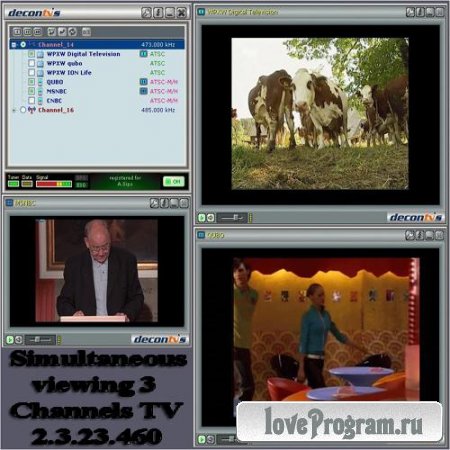 Simultaneous viewing 3 Channels TV 2.3.23.460