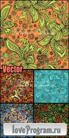      / Background with colorful bright patterns - vector clipart