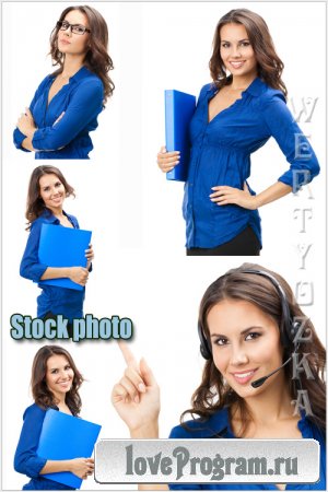     / Beautiful and successful woman - Raster clipart