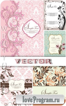     / Vector background with beautiful patterns and place for text