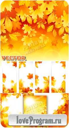     / Autumn backgrounds and banners - vector