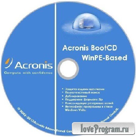 Acronis BootCD WinPE-Based (04.2014) 