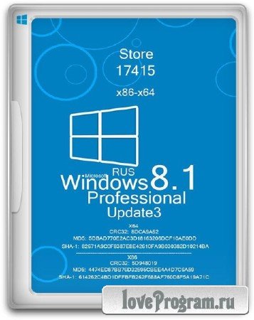 Windows 8.1 Embedded Industry Pro 17415 Update3 Store 1411 by Lopatkin (x86/x64/2014/RUS)