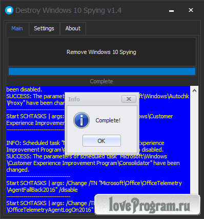  Destroy Windows 10 Spying 1.4.3 -     Windows 10