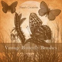 Vintage Butterfly Brushes