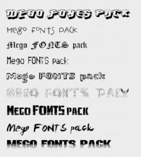 Mego Fonts Pack