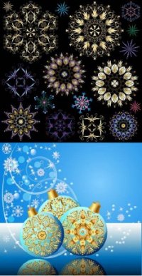 Abstract snowflakes vector