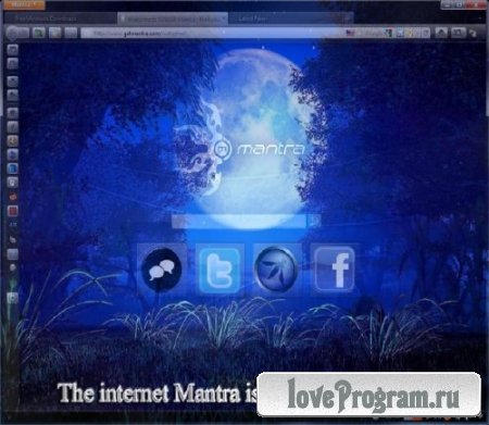 The internet Mantra is Browser 0.91 Beta