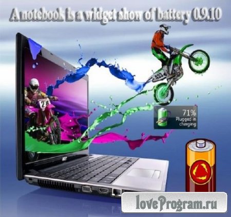 A notebook is a widget show of battery 0.9.10
