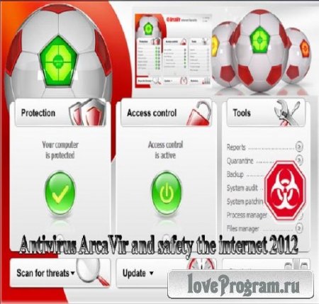 Antivirus ArcaVir and safety the internet 2012
