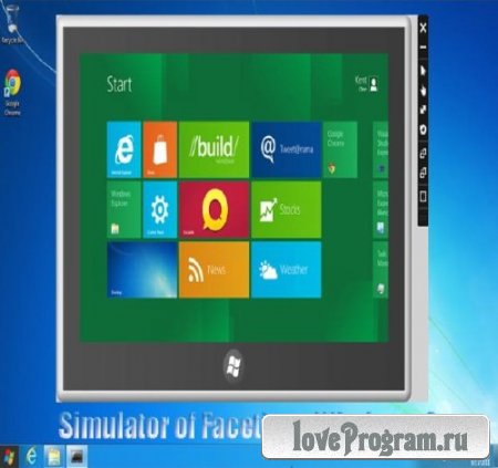 Simulator of Facetious Windows 8