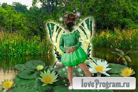 Детский шаблон для фотошопа - Речная фея