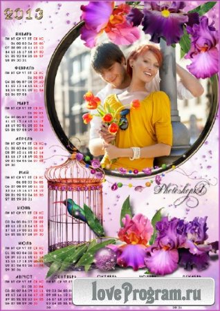 Гламурный календарь на 2013 год – Хрупкий цветок орхидеи