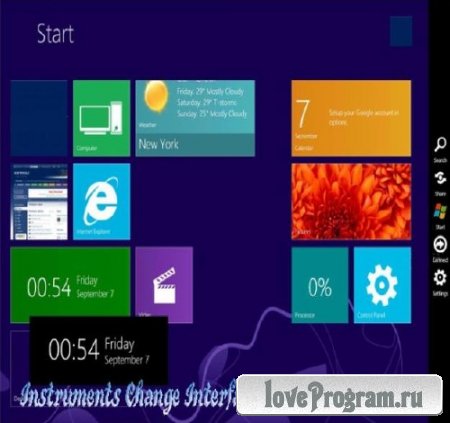 Instruments Change Interface System In Windows 8