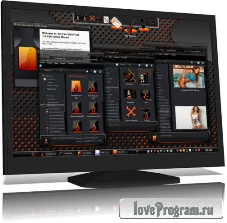 Fire Skin Pack 1.0 for Windows 7 x86/x64