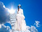 Шаблон для фотошопа – Девушка с небес