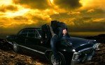 Шаблон для фотошопа – Мужчина на черном автомобиле