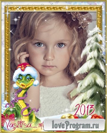 Новогодняя рамка в год змеи 2013 – Новый год Змеи