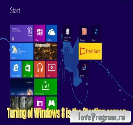 Tuning of Windows 8 is the Starting screen