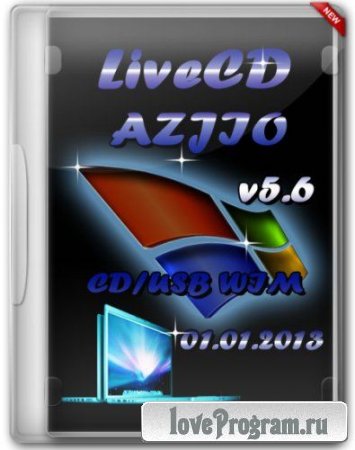 LiveCD AZJIO v5.6  01.01.2013 CD/USB WIM