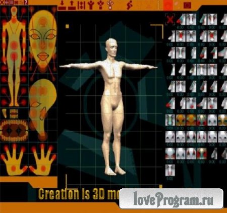 Creation is 3D models of man 1.0