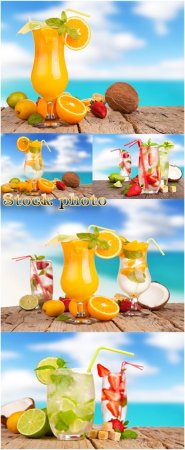  ,   / Refreshing drinks, fresh juice - Raster clipart