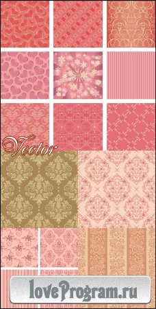      / Backgrounds with patterns, floral backgrounds, vector