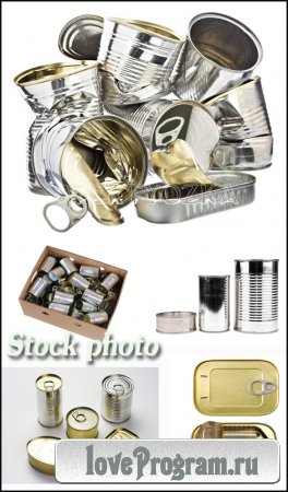   / Tin boxes, tin cans - Raster clipart