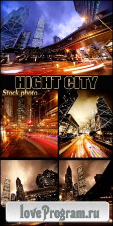   / Night city - Raster clipart