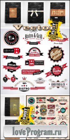  ,    / Restaurant menus, labels vector