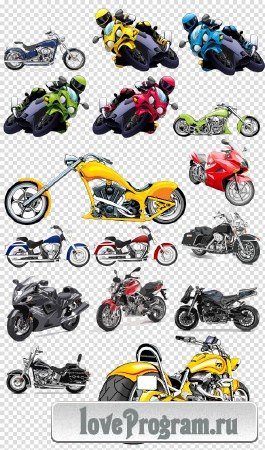 Клипарт - Техника спортивные мотоциклы байки на прозрачном фоне