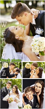 Свадьба, жених и невеста / Wedding, bride and groom - Raster clipart