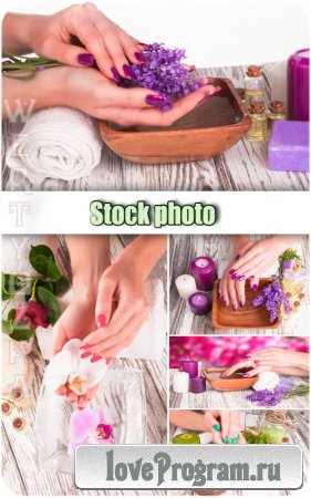  ,    / Spa treatments, hand care - Raster clipart