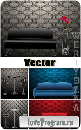 ,    / Sofas, tables and chairs - vector