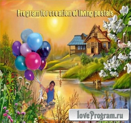 Program for creation of living postals