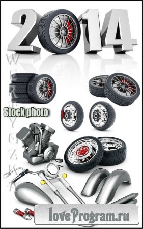  ,   / Auto parts, tires - Raster clipart