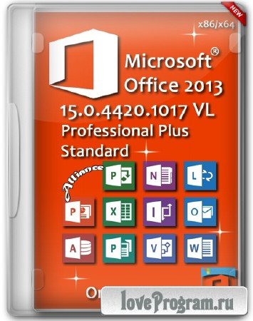 Microsoft Office 2013 15.0.4420.1017 VL Professional Plus / Standard x86/x64 Original Inside RePack by Alliance (2013/RUS)