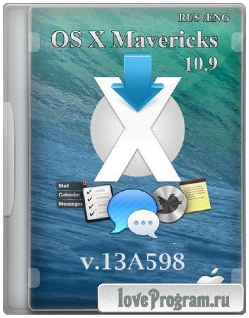 OS X Mavericks 10.9 GM v.13A598 (RUS/ENG/2013)
