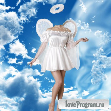  Женский шаблон - Платье ангела 