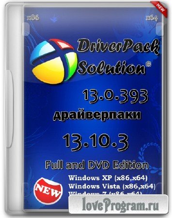 DriverPack Solution 13.0.393 + - 13.10.3 - Full/DVD (86/x64/ML/RUS/2013)