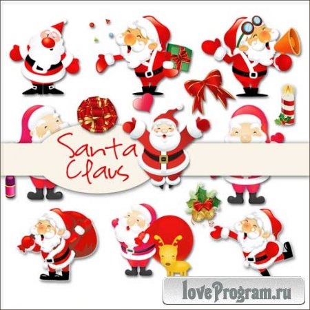 Новогодний скрап-комплект - Санта Клаус 