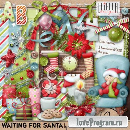 Детский рождественский скрап-комплект - В ожидании Санты 