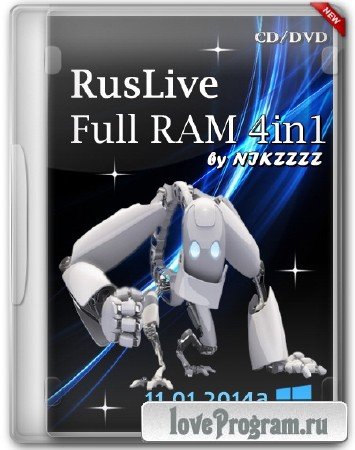 RusLiveFull RAM 4in1 by NIKZZZZ CD/DVD (11.01.2014a)