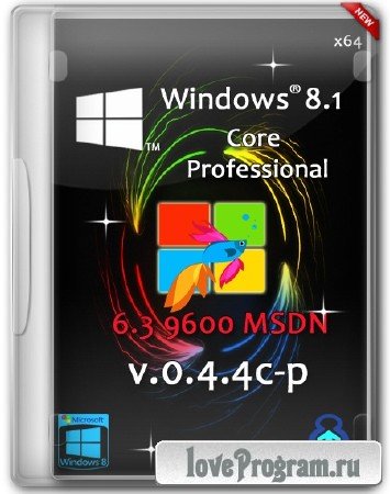 Windows 8.1 Core/Professional x64 6.3 9600 MSDN v.0.4.4c-p PROGMATRON (RUS/2014)