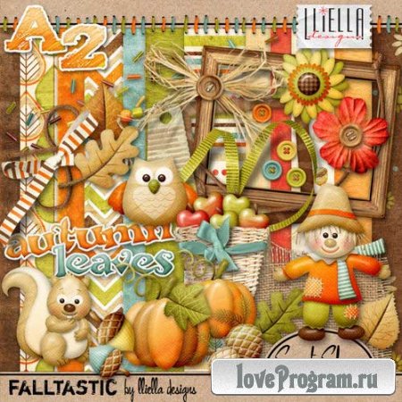 Очаровательный осенний детский скрап-комплект - Осенняя фантастика 