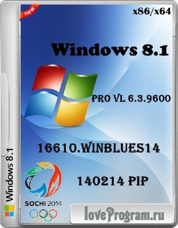 Windows 8.1 Pro VL 6.3.9600.16610.WINBLUES14.140214 PIP (x86/x64/2014/RUS)