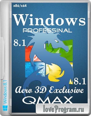 Windows 8.1 x86/x64 Professinal Aero 3D Exclusive by Qmax (2 DVD/2014/RUS)