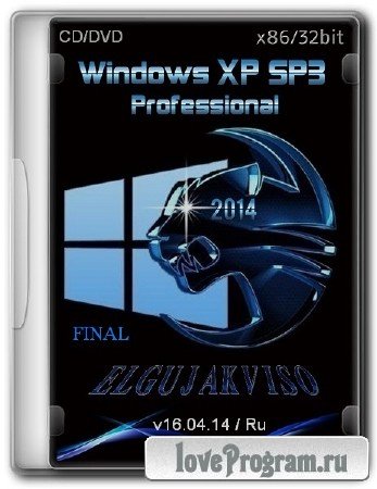 Windows XP Pro SP3 x86 CD/DVD Elgujakviso Edition v16.04.14 (2014/RUS)